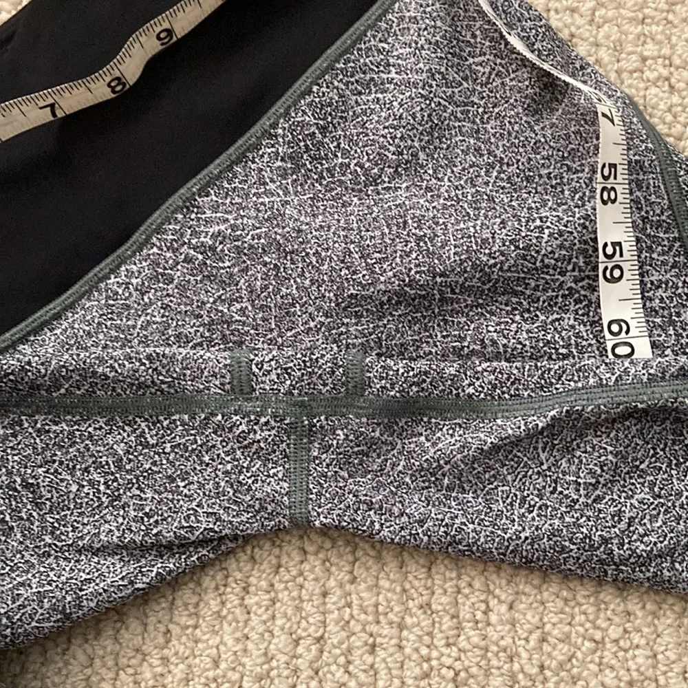NEW LULULEMON Run the Day Crop HR 21” Fractal Dark Starlight Black Nulux 4 NWOT